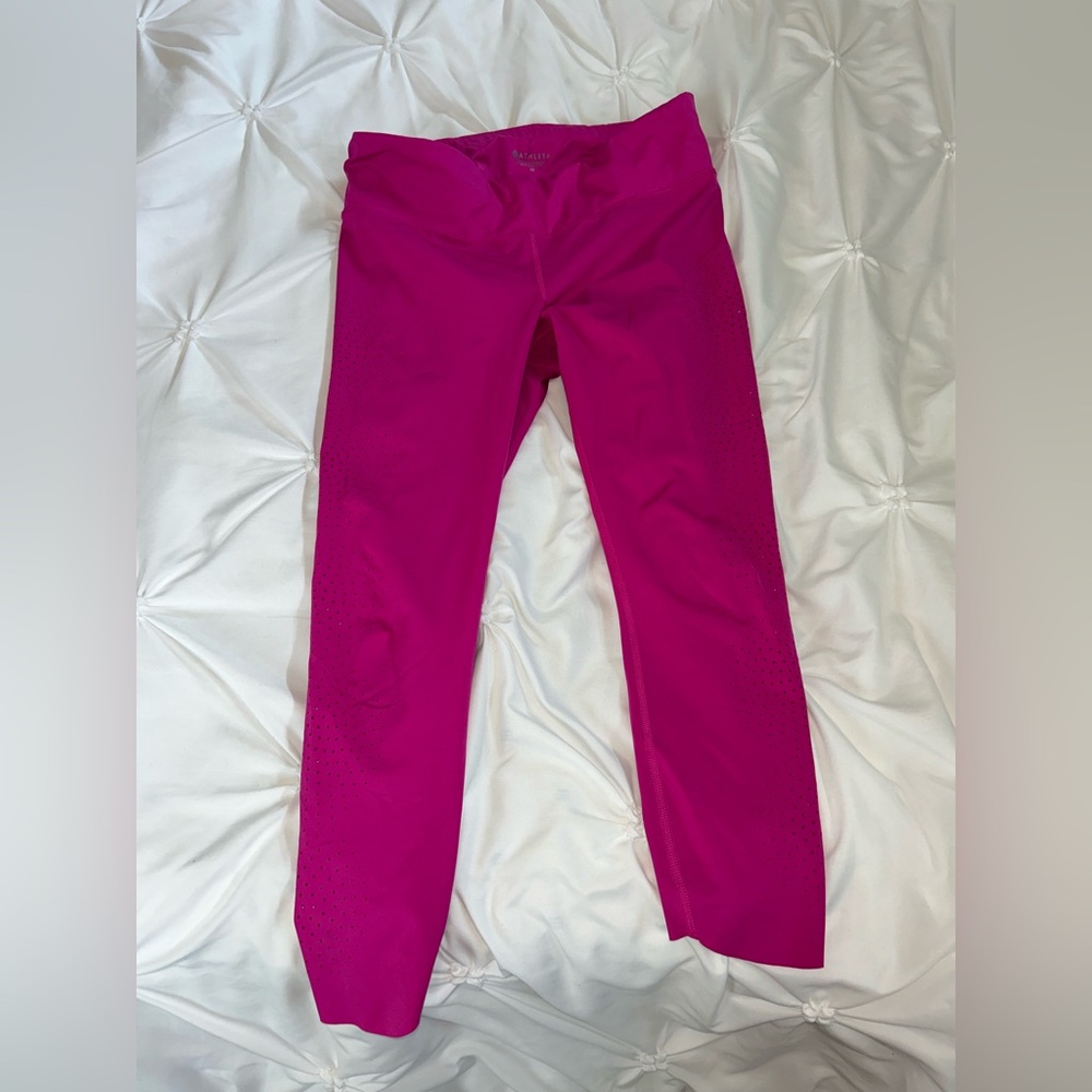 Vibrant Pink Athleta Lasercut Leggings